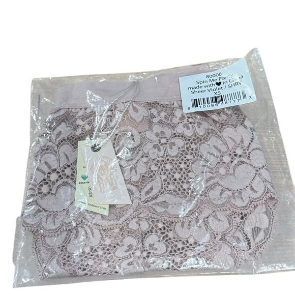 NWT We Are HAH Spin me panty mauve Sheer Violet Sold at Free People REVOLVE XS - Picture 1 of 5